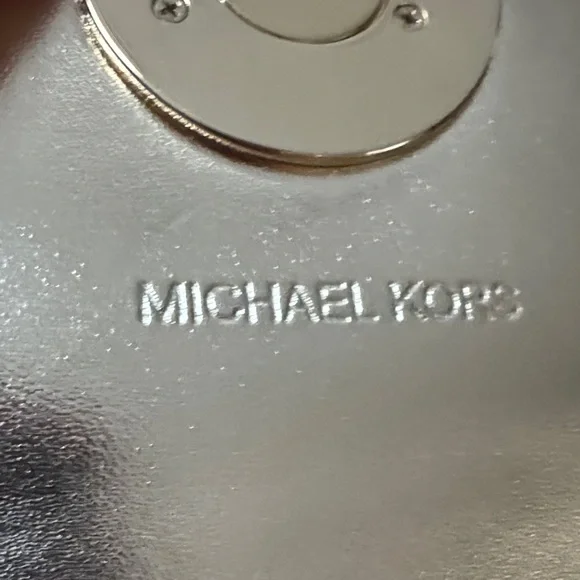 Michael Kors Carmen Logo Smartphone Gold Tone Crossbody Bag - Picture 6 of 7